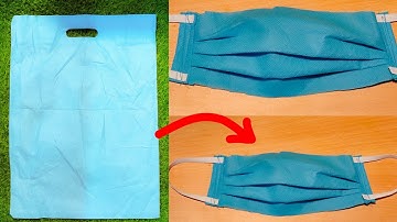 How to sew simple pleated face mask in just 2mins? Easy Face Maks from Cloth Bag| 2min DIY Face Mask