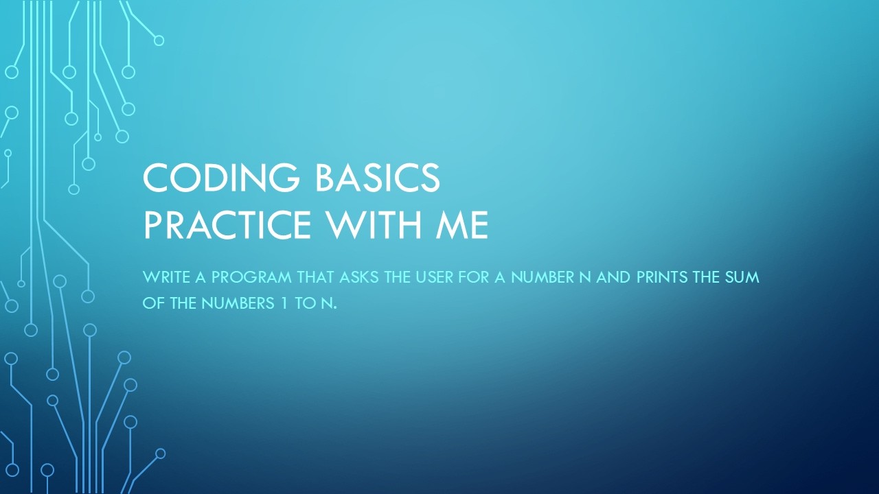 Coding Basics: Practice with Me 01 - YouTube