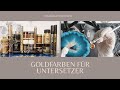 Gold- & Silberfarben für den Geodenrand {Resincoaster edges coaster liquid gold leafing pen plaid}