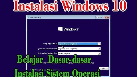 Tutorial Instalasi Windows 10 | Pembelajaran Dasar