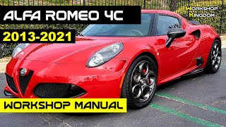 Player Profile Alfa Romeo 4C (2013-2021) Workshop Manual - How to DOWNLOAD the PDF - Repair Service Guide