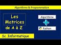 Les matrice de a  z  algorithme et python  sc informatique