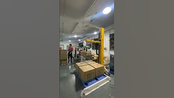 Automatic robot hand box palletizing machine carton box palletizing video