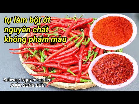 Video Cách làm bột ớt mịn đỏ đẹp an toàn không phẩm màu rất... - youtube