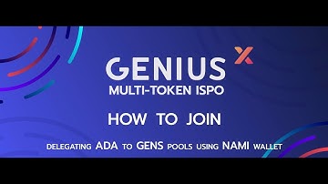 How to delegate to the Multi-Token ISPO using Nami Wallet