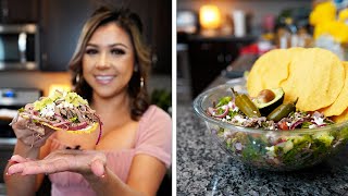 How To Make TOSTADAS DE SALPICÓN | MEXICAN SHREDDED BEEF SALAD