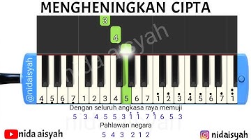 NOT ANGKA PIANIKA MENGHENINGKAN CIPTA | TUTORIAL MUDAH MAIN PIANIKA LAGU WAJIB MENGHENINGKAN CIPTA