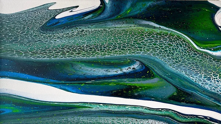 Dirty Flip Cup, Drag and Swipe on a 24x30 Canvas~Acrylic Fluid Art~Acrylic Pouring~181