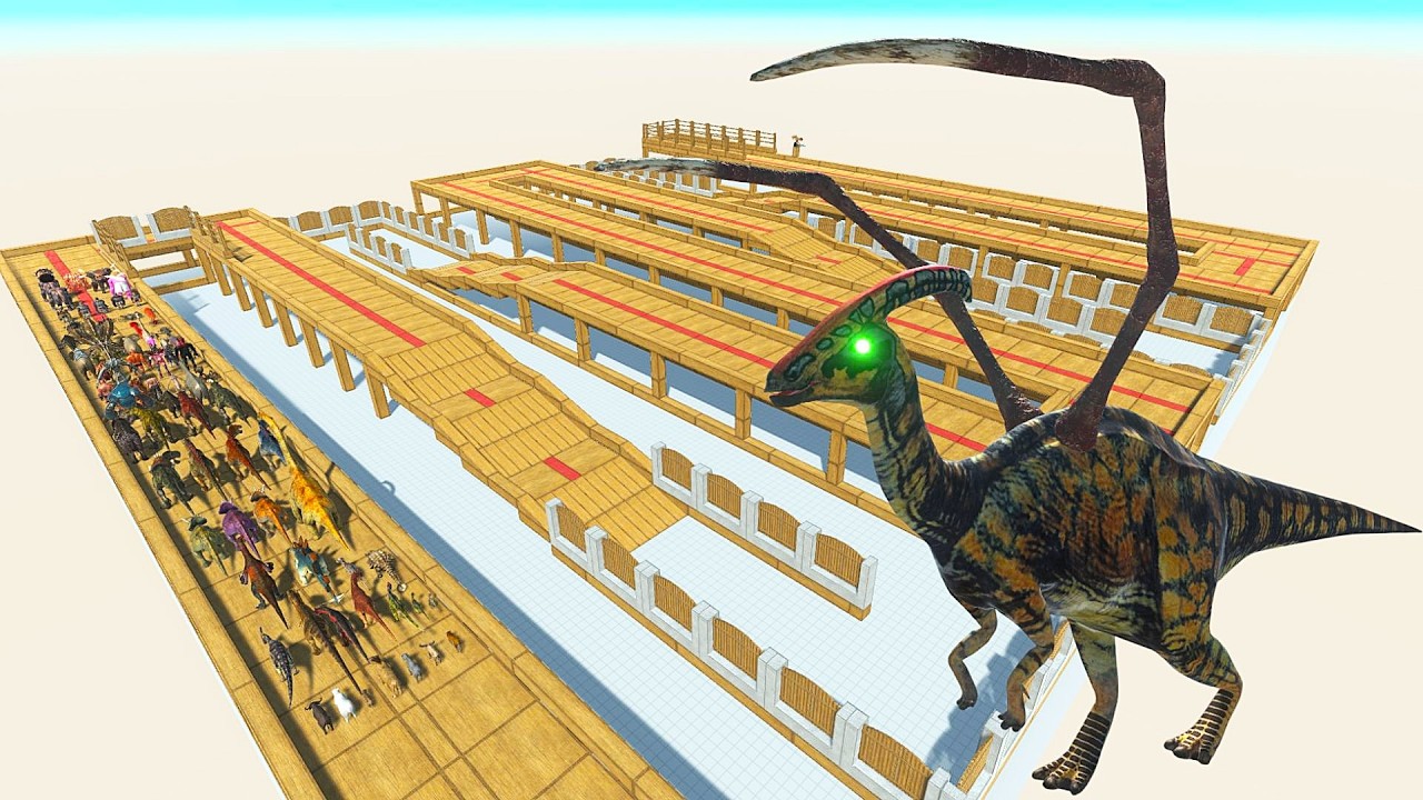 ESCAPE FROM ALIEN Parasaurolophus - Animal Revolt Battle Simulator - ARBS