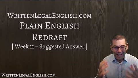 How to write plain language 11 - Suggested answers