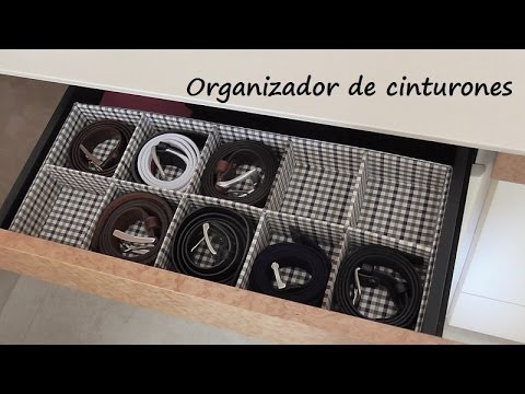 falta Desafortunadamente Refinamiento Cómo hacer un organizador de cinturones o corbatas de cartón - YouTube