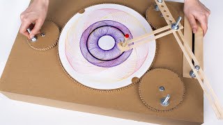 DIY Spirograph Drawing Machine From Cardboard