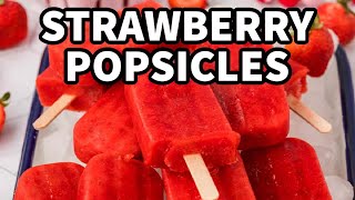 Diy Strawberry Popsicles  Sweet Simple So Good