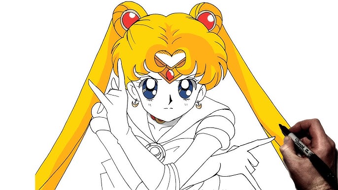 Cómo dibujar a Sailor Moon: 6 Pasos (con imágenes)