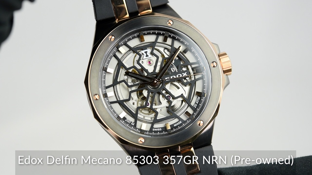 Edox Delfin Mecano 85303 357GR NRN (Pre-owned) - SeriousWatches.com