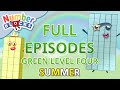 @Numberblocks- #SummerLearning | Green Level Four | Full Episodes 1-3 | Learn to Count #WithMe