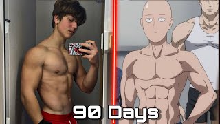 90 DAYS of One Punch Man Workout Challenge | My Body Transformation