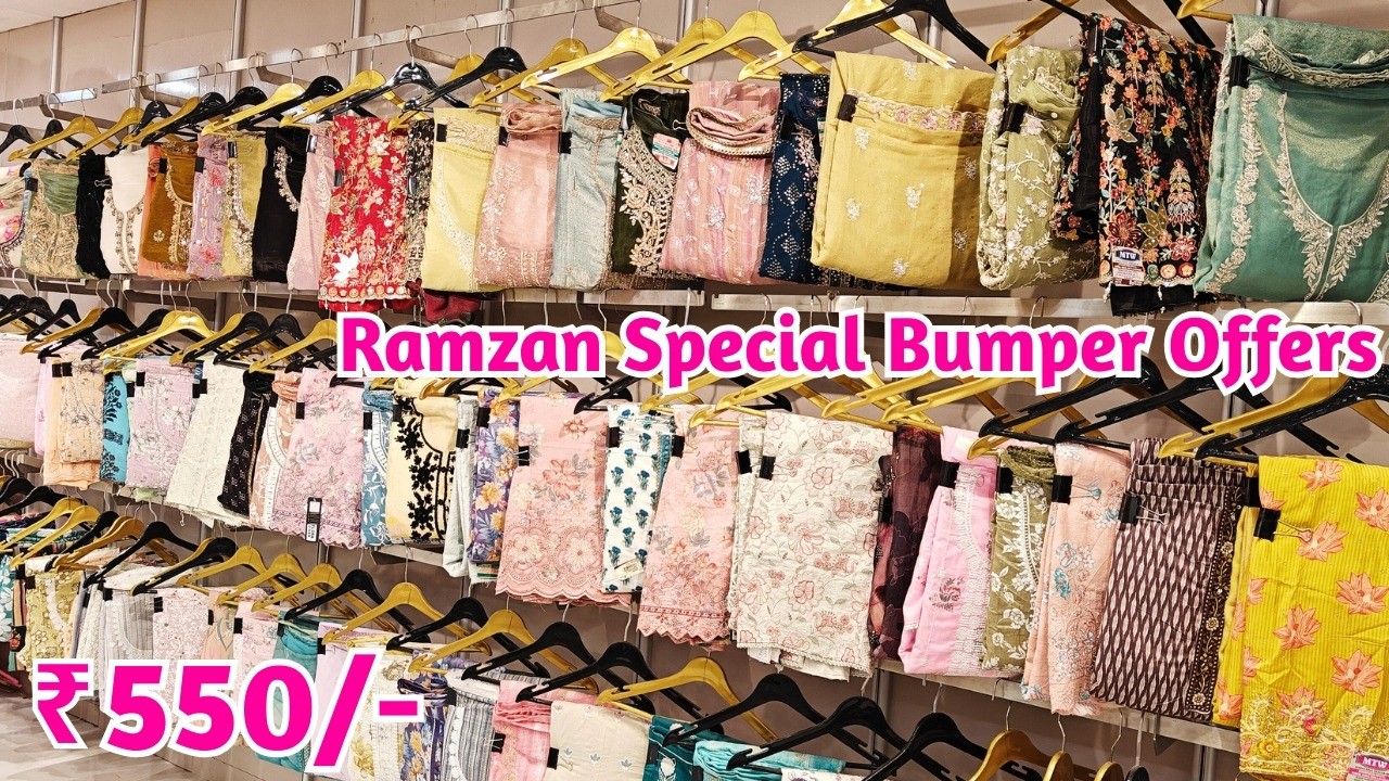 Ramzan Special Bumper Offers Pakistani Suits Gharara Palazzo Long Gowns Bridal Dresses Starts @550/-