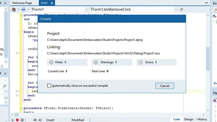 Removing elements from an array - Delphi tutorial (Part 69)