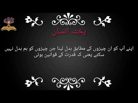 Characteristics of a mature person              پختہ انسان کی خصوصیات