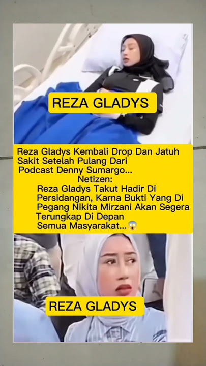 REZA GLADYS kembali drop dan jatuh sakit😱 #shorts #viral