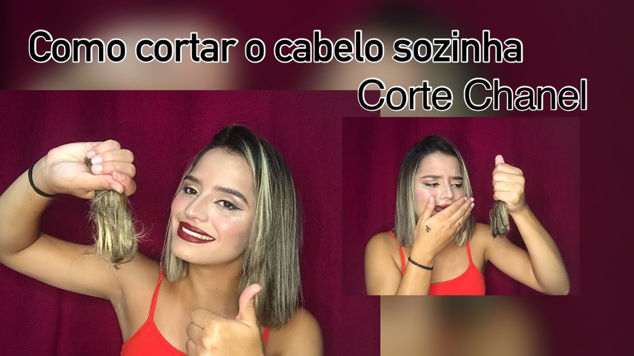 Como cortar o cabelo sozinha corte (Chanel) - YouTube
