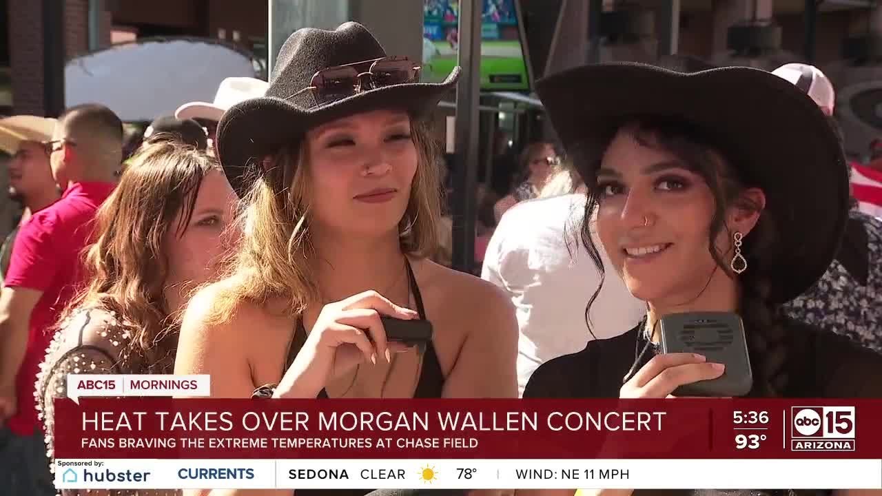 Fans brave the heat for Morgan Wallen concerts at Chase Field - YouTube