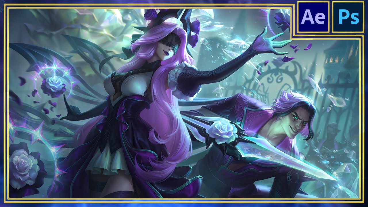 Syndra and Talon Withered Rose l Animated Wallpaper