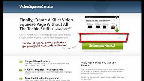 Free Video Squeeze Page Creator