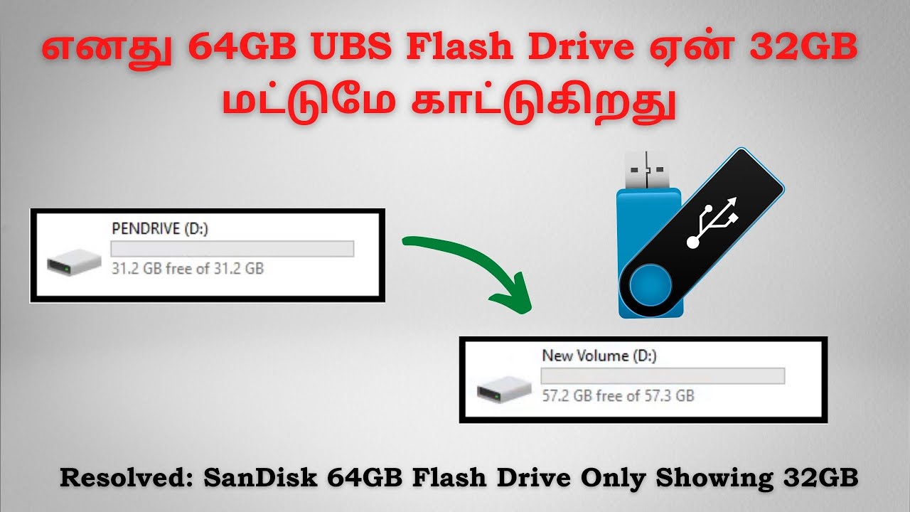 Why My 64 GB Flash Only Showing 32 GB in Tamil - YouTube