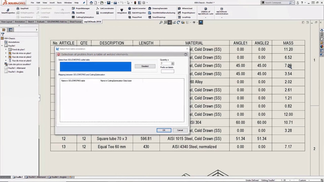 myCADtools CuttingOptimization add in for SOLIDWORKS (1 minute) solidworks descargar