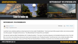 Meteorology: WeatherBrains @WeatherWar101