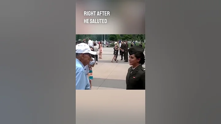 He was in the US Marines and got to deliver the first salute to his higher-ranking granddaughter ❤️ - DayDayNews