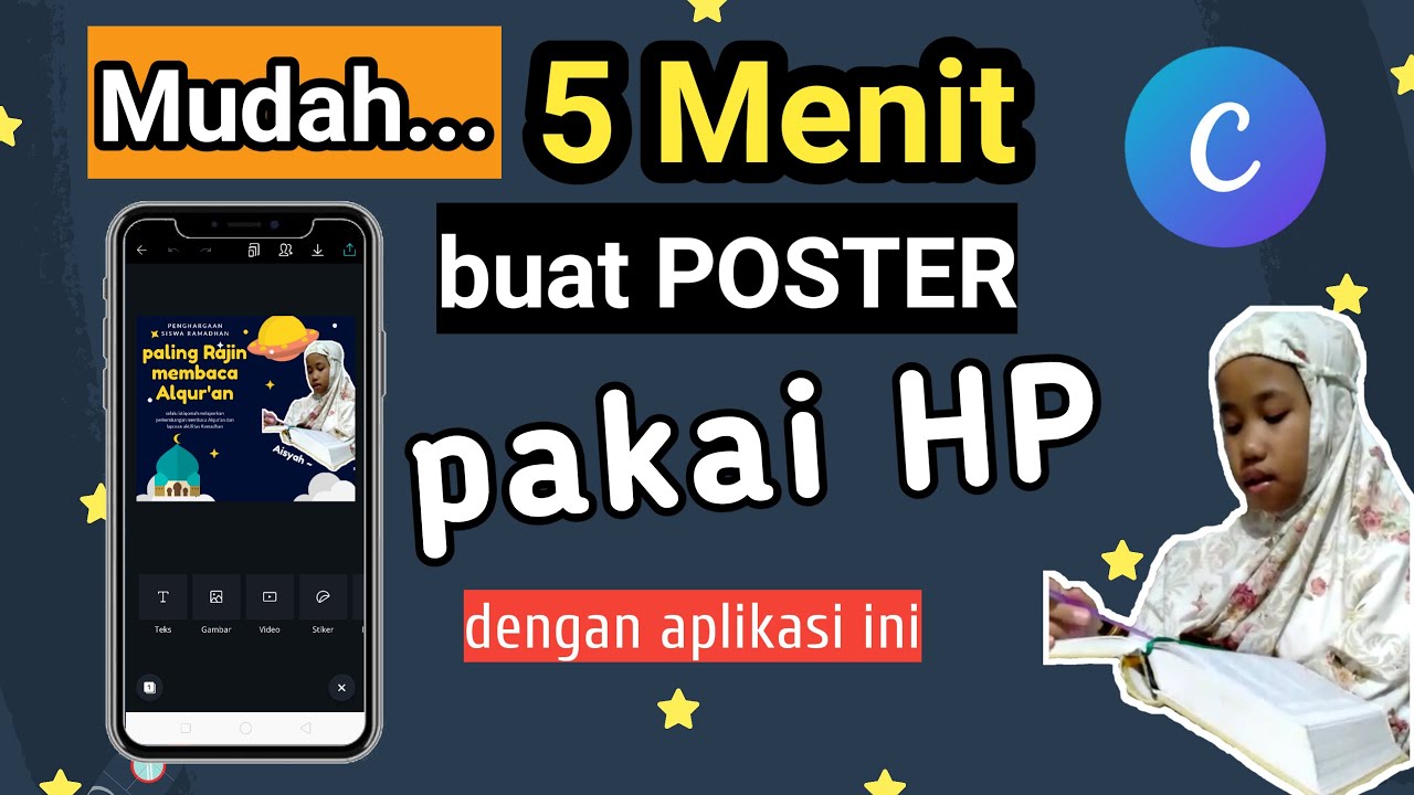  Cara  mudah membuat  poster  pakai hp dengan aplikasi Canva 