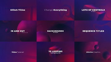 Glitch Titles Sequence Mogrt | VideoHive After Effects Template
