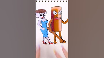 BRAINROT The Sad Family Story of Ballerina Cappuccina & Tung Tung Sahur | Sticker Book ASMR #shorts