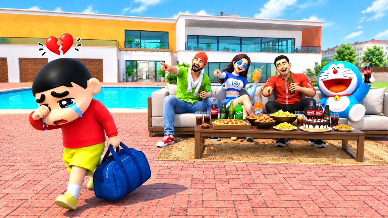 😱 Shinchan Was Kicked Out of His House! 🏠💔 | Indian Theft Auto Simulator