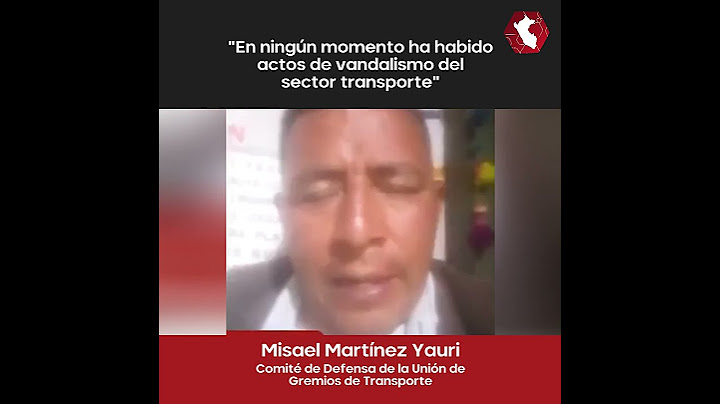 Dirigente transportista afirma que "ternas" son quienes provocan incidentes en protestas