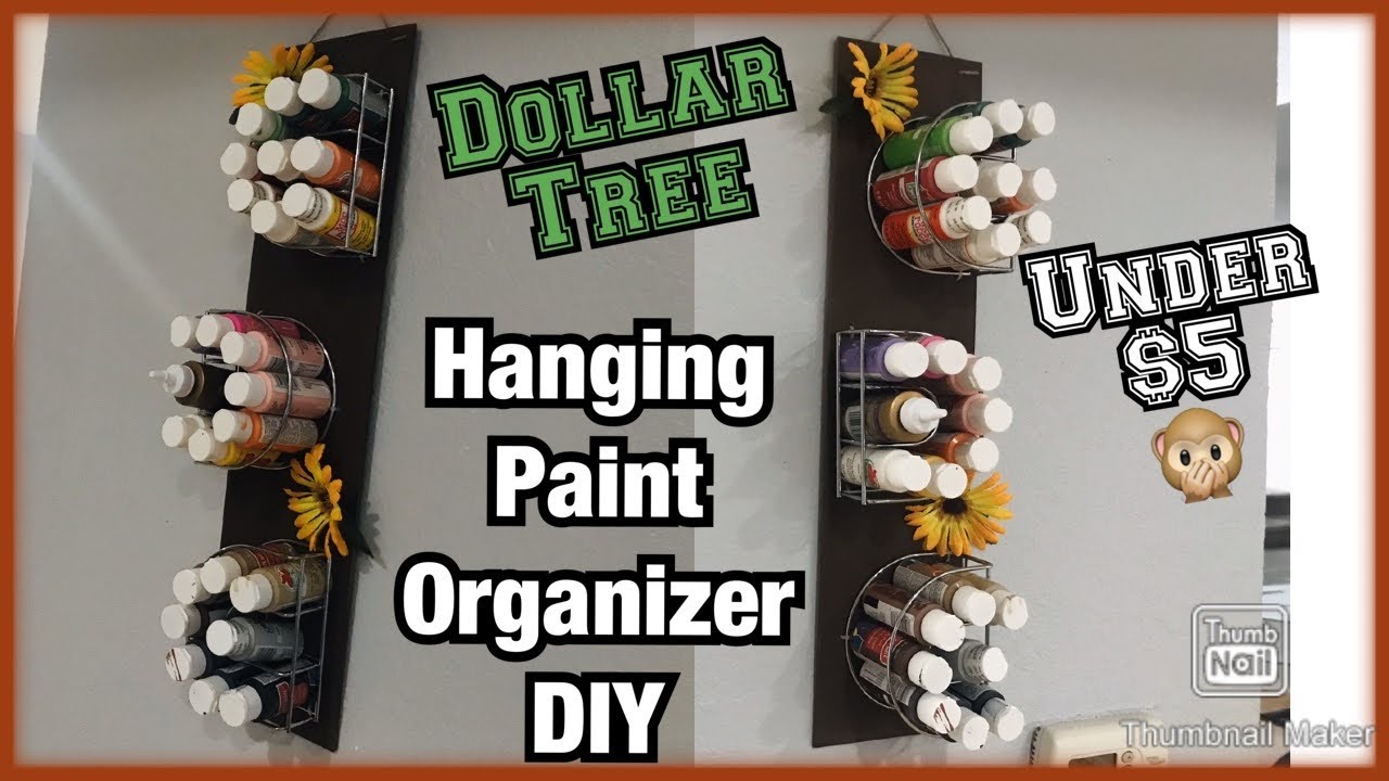 How to make a craft paint organizer using inexpensive dollar tree