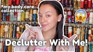 DECLUTTER MY MASSIVE BODY CARE COLLECTION WITH ME!😱