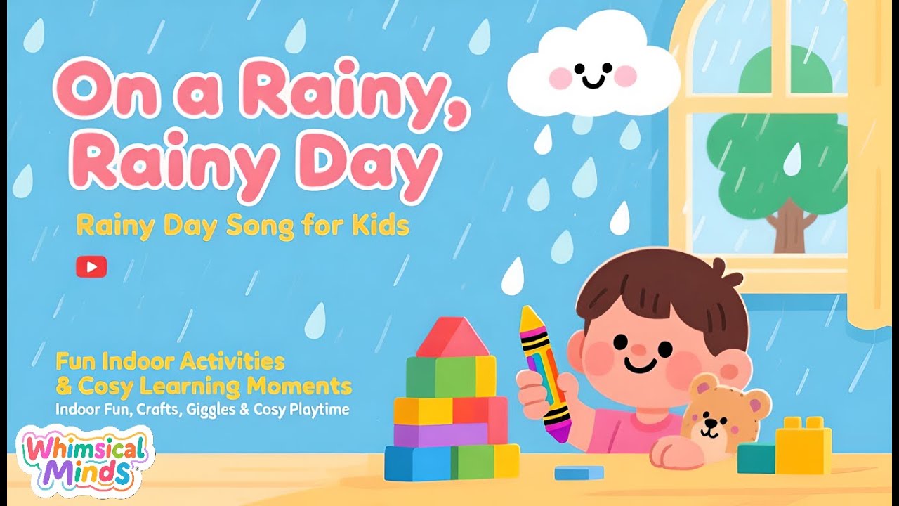 On a Rainy, Rainy Day Song | Rainy Day Song for Kids | Fun Indoor Activities