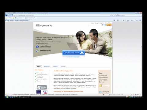 How to Install Microsoft Security Essentials Anti-Virus Software part one