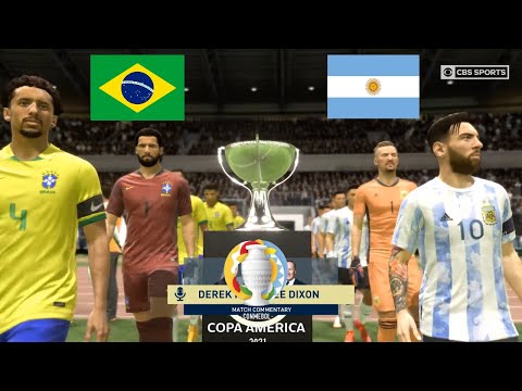 Brazil Vs Argentina Final Copa America July 11th 2021 Fifa 21 Youtube