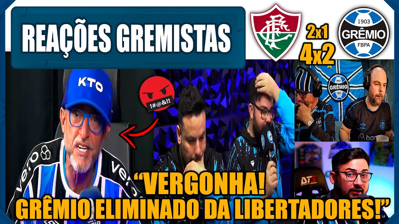 REAÇÕES GREMISTAS - FLUMINENSE 2 (4)x(2) 1 GRÊMIO - ELIMINADO DA LIBERTADORES - VAMOS RIR DO GRÊMIO!
