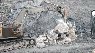 Volvo EC950E Hydraulic Breaker is Struggling to Break Hard Rocks Amazing Machine at Another Level by Heavy Mining Equipment 1,383 views 1 month ago 9 minutes, 3 seconds