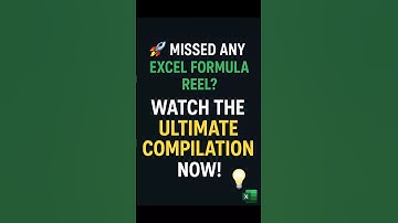 ⚡Missed Excel Formula Reels? Watch the Compilation now!💥#excel #exceltips #excelshorts #exceltricks