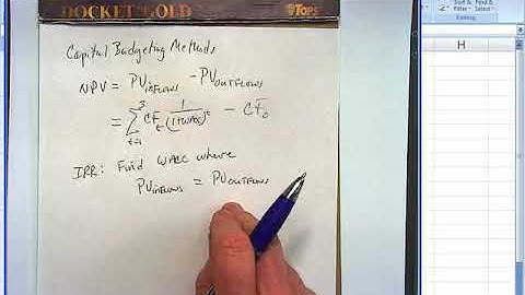 Capital Budgeting Problem Methods