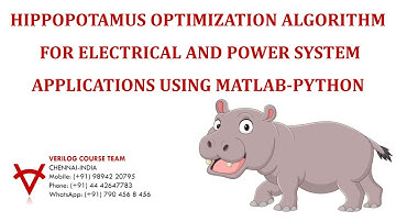 HIPPOPOTAMUS OPTIMIZATION ALGORITHM FOR ELECTRICAL AND POWER SYSTEM APPLICATIONS USING MATLAB-PYTHON
