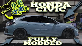 2018 Honda Civic Sport Detail and Mods: H&R Lowering springs, XO Luxury Wheels, And More!