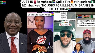 NET BINNEN‼️Ramphosa🇿🇦 gooit vuur🔥naar Nigerianen🇳🇬 "GEEN BANEN VOOR ILLEGALE MIGRANTEN IN ZUID-A...
